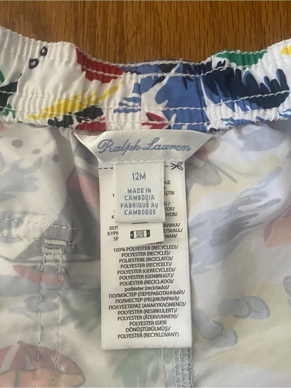 Ralph Lauren Swim Trunks with Teddy Nautical Multicolor Print